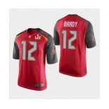 Tampa Bay Buccaneers #12 Tom Brady Red Super Bowl LV Jersey