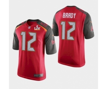 Tampa Bay Buccaneers #12 Tom Brady Red Super Bowl LV Jersey