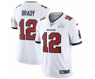 Tampa Bay Buccaneers #12 Tom Brady White Jersey 2021 Super Bowl LV