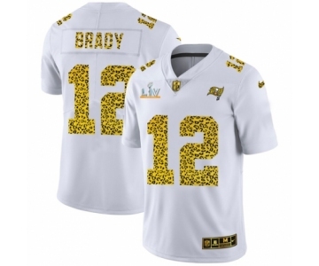 Tampa Bay Buccaneers #12 Tom Brady White Leopard Super Bowl LV Jersey