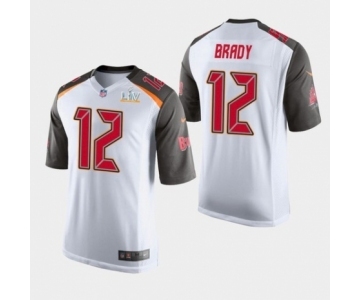 Tampa Bay Buccaneers #12 Tom Brady White Super Bowl LV Jersey