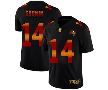 Tampa Bay Buccaneers #14 Chris Godwin Men's Black Nike Red Orange Stripe Vapor Limited NFL Jersey