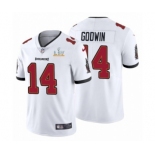 Tampa Bay Buccaneers #14 Chris Godwin White 2021 Super Bowl LV Jersey