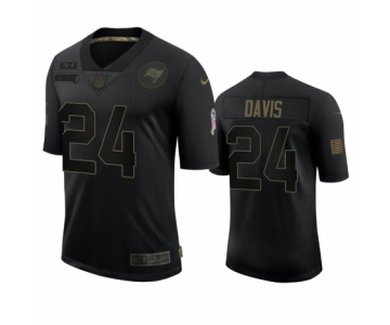 Tampa Bay Buccaneers #24 Carlton Davis Black 2020 Salute to Service Limited Jersey