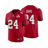 Tampa Bay Buccaneers #24 Carlton Davis Red 2021 Super Bowl LV Jersey