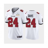 Tampa Bay Buccaneers #24 Carlton Davis White 2021 Super Bowl LV Jersey