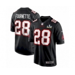 Tampa Bay Buccaneers #28 Leonard Fournette Black game Super Bowl LV Jersey