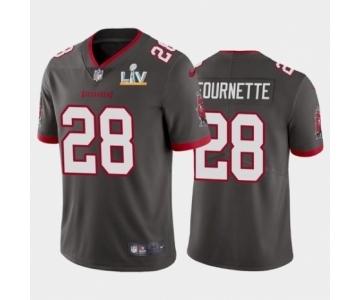 Tampa Bay Buccaneers #28 Leonard Fournette Pewter 2021 Super Bowl LV Jersey