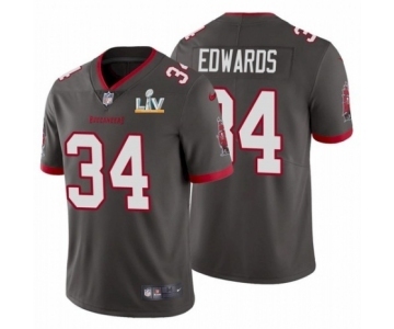 Tampa Bay Buccaneers #34 Mike Edwards Pewter 2021 Super Bowl LV Jersey