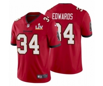 Tampa Bay Buccaneers #34 Mike Edwards Red 2021 Super Bowl LV Jersey