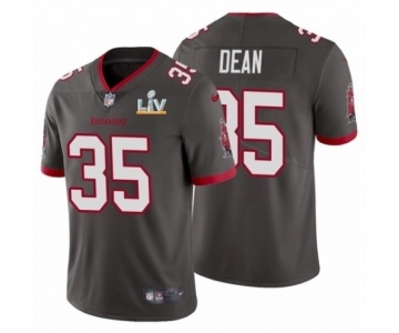 Tampa Bay Buccaneers #35 Jamel Dean Pewter 2021 Super Bowl LV Jersey