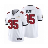 Tampa Bay Buccaneers #35 Jamel Dean White 2021 Super Bowl LV Jersey