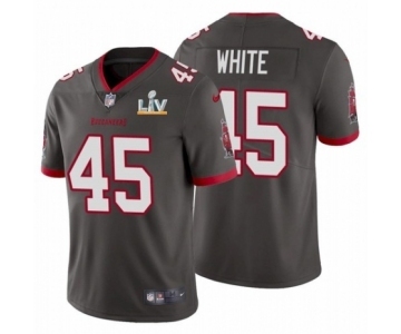 Tampa Bay Buccaneers #45 Devin White Pewter 2021 Super Bowl LV Jersey