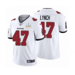 Tampa Bay Buccaneers #47 John Lynch White 2021 Super Bowl LV Jersey