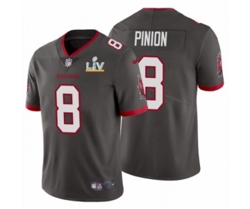 Tampa Bay Buccaneers #8 Bradley Pinion Pewter 2021 Super Bowl LV Jersey