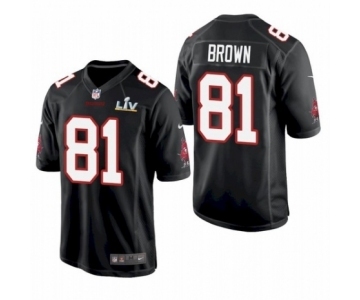 Tampa Bay Buccaneers #81  Antonio Brown Blackgamen Super Bowl LV Jersey