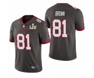 Tampa Bay Buccaneers #81 Antonio Brown Pewter 2021 Super Bowl LV Jersey