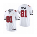 Tampa Bay Buccaneers #81 Antonio Brown White 2021 Super Bowl LV Jersey