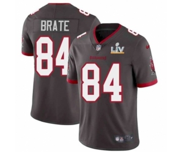 Tampa Bay Buccaneers #84 Cameron Brate Pewter 2021 Super Bowl LV Jersey