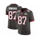 Tampa Bay Buccaneers #87 Gronkowski Pewter Jersey 2021 Super Bowl LV