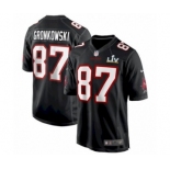 Tampa Bay Buccaneers #87 Rob Gronkowski Black Super Bowl LV Jersey Bound Game