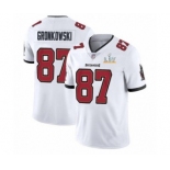 Tampa Bay Buccaneers #87 Rob Gronkowski White Limited Jersey 2021 Super Bowl LV