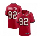 Tampa Bay Buccaneers #92 William Gholston Red Super Bowl LV Jersey