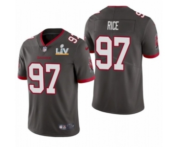 Tampa Bay Buccaneers #97 Simeon Rice Pewter 2021 Super Bowl LV Jersey