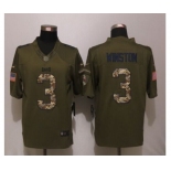 nike nfl jerseys tampa bay buccaneers #3 winston army green[nike Limited Salute To Service]