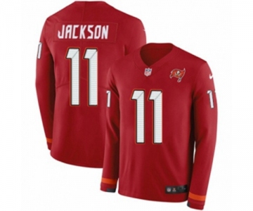 Women Nike Tampa Bay Buccaneers #11 DeSean Jackson Limited Red Therma Long Sleeve NFL Jersey