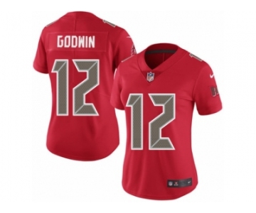 Women Nike Tampa Bay Buccaneers #12 Chris Godwin Limited Red Rush Vapor Untouchable NFL Jersey