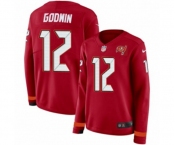 Women Nike Tampa Bay Buccaneers #12 Chris Godwin Limited Red Therma Long Sleeve NFL Jersey