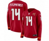 Women Nike Tampa Bay Buccaneers #14 Ryan Fitzpatrick Limited Red Therma Long Sleeve NFL Jersey