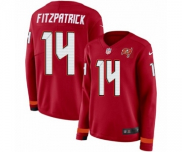 Women Nike Tampa Bay Buccaneers #14 Ryan Fitzpatrick Limited Red Therma Long Sleeve NFL Jersey