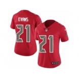 Women Nike Tampa Bay Buccaneers #21 Justin Evans Limited Red Rush Vapor Untouchable NFL Jersey