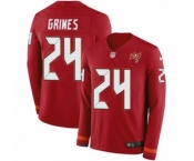 Women Nike Tampa Bay Buccaneers #24 Brent Grimes Limited Red Therma Long Sleeve NFL Jersey