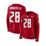 Women Nike Tampa Bay Buccaneers #28 Vernon Hargreaves III Limited Red Therma Long Sleeve NFL Jersey