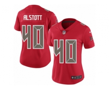 Women Nike Tampa Bay Buccaneers #40 Mike Alstott Limited Red Rush Vapor Untouchable NFL Jersey