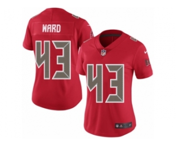 Women Nike Tampa Bay Buccaneers #43 T.J. Ward Limited Red Rush Vapor Untouchable NFL Jersey