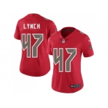 Women Nike Tampa Bay Buccaneers #47 John Lynch Red Stitched NFL Limited Rush Jersey