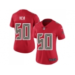 Women Nike Tampa Bay Buccaneers #50 Vita Vea Red Stitched NFL Limited Rush Jersey