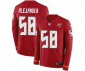 Women Nike Tampa Bay Buccaneers #58 Kwon Alexander Limited Red Therma Long Sleeve NFL Jersey