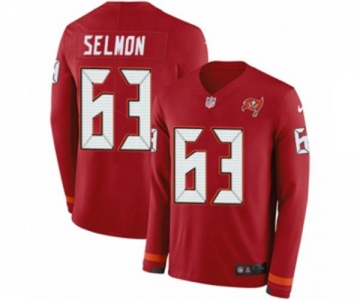 Women Nike Tampa Bay Buccaneers #63 Lee Roy Selmon Limited Red Therma Long Sleeve NFL Jersey