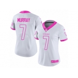 Women Nike Tampa Bay Buccaneers #7 Patrick Murray Limited White Pink Rush Fashion NFL Jersey