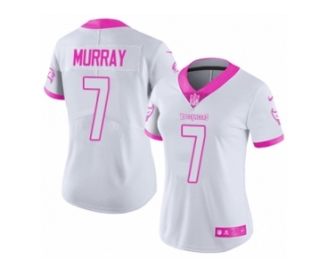 Women Nike Tampa Bay Buccaneers #7 Patrick Murray Limited White Pink Rush Fashion NFL Jersey