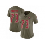 Women Nike Tampa Bay Buccaneers #73 J. R. Sweezy Limited Olive 2017 Salute to Service NFL Jersey