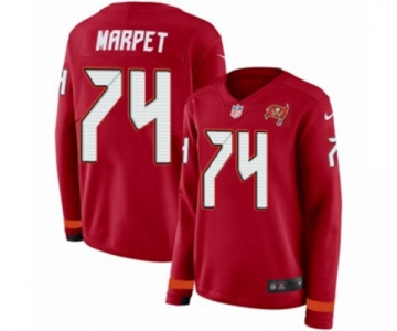 Women Nike Tampa Bay Buccaneers #74 Ali Marpet Limited Red Therma Long Sleeve NFL Jersey