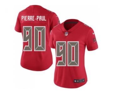 Women Nike Tampa Bay Buccaneers #90 Jason Pierre-Paul Red Stitched NFL Limited Rush Jersey