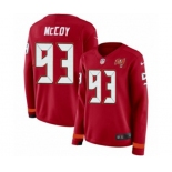 Women Nike Tampa Bay Buccaneers #93 Gerald McCoy Limited Red Therma Long Sleeve NFL Jersey