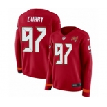 Women Nike Tampa Bay Buccaneers #97 Vinny Curry Limited Red Therma Long Sleeve NFL Jersey